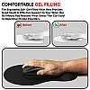 Lapster Gel Mouse pad with Wrist Rest, Gaming Mouse Pad with Lycra Cloth Nonslip for Laptop, Computer, Home & Office (Black)