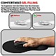 Lapster Gel Mouse pad with Wrist Rest, Gaming Mouse Pad with Lycra Cloth Nonslip for Laptop, Computer, Home & Office (Black)