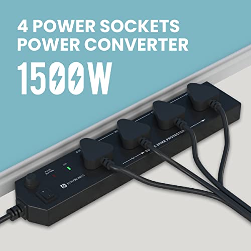 Portronics Power Plate 10 Extension Board with 4 Universal Sockets, 3 Meter Long Cord, 1500 Watts, 6 Amp Multi Plug for Office & Home Appliances (Black) Portronics Power Plate 10 Extension Board with 4 Universal Sockets, 3 Meter Long Cord, 1500 Watts, 6 Amp Multi Plug for Office & Home Appliances (Black)