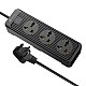 Portronics Power Plate 10 Extension Board with 4 Universal Sockets, 3 Meter Long Cord, 1500 Watts, 6 Amp Multi Plug for Office & Home Appliances (Black)