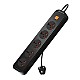 Portronics Power Plate 10 Extension Board with 4 Universal Sockets, 3 Meter Long Cord, 1500 Watts, 6 Amp Multi Plug for Office & Home Appliances (Black)