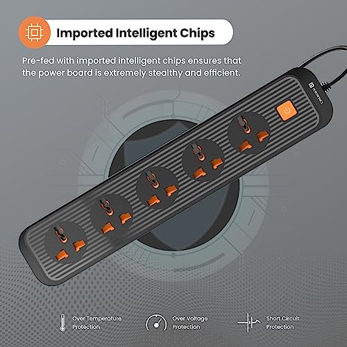 Portronics Power Plate 10 Extension Board with 4 Universal Sockets, 3 Meter Long Cord, 1500 Watts, 6 Amp Multi Plug for Office & Home Appliances (Black) Portronics Power Plate 10 Extension Board with 4 Universal Sockets, 3 Meter Long Cord, 1500 Watts, 6 Amp Multi Plug for Office & Home Appliances (Black)