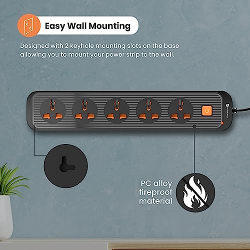 Portronics Power Plate 10 Extension Board with 4 Universal Sockets, 3 Meter Long Cord, 1500 Watts, 6 Amp Multi Plug for Office & Home Appliances (Black) Portronics Power Plate 10 Extension Board with 4 Universal Sockets, 3 Meter Long Cord, 1500 Watts, 6 Amp Multi Plug for Office & Home Appliances (Black)