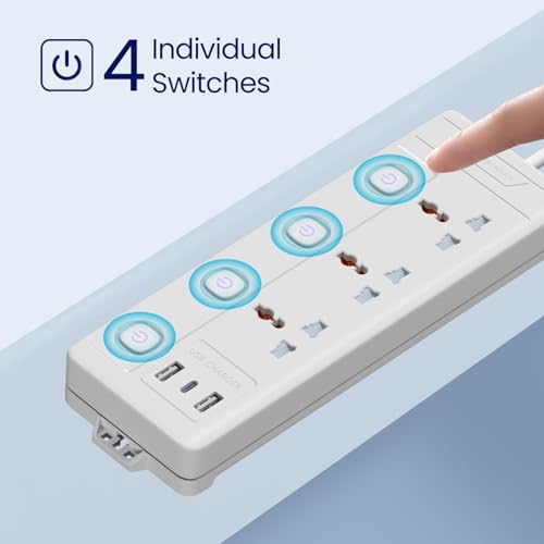 Portronics Power Plate 10 Extension Board with 4 Universal Sockets, 3 Meter Long Cord, 1500 Watts, 6 Amp Multi Plug for Office & Home Appliances (Black) Portronics Power Plate 10 Extension Board with 4 Universal Sockets, 3 Meter Long Cord, 1500 Watts, 6 Amp Multi Plug for Office & Home Appliances (Black)