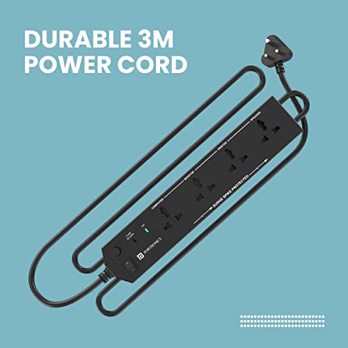 Portronics Power Plate 10 Extension Board with 4 Universal Sockets, 3 Meter Long Cord, 1500 Watts, 6 Amp Multi Plug for Office & Home Appliances (Black) Portronics Power Plate 10 Extension Board with 4 Universal Sockets, 3 Meter Long Cord, 1500 Watts, 6 Amp Multi Plug for Office & Home Appliances (Black)