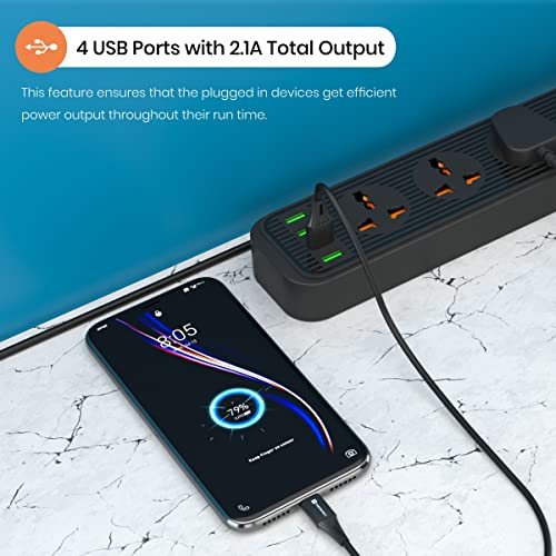 Portronics Power Plate 10 Extension Board with 4 Universal Sockets, 3 Meter Long Cord, 1500 Watts, 6 Amp Multi Plug for Office & Home Appliances (Black) Portronics Power Plate 10 Extension Board with 4 Universal Sockets, 3 Meter Long Cord, 1500 Watts, 6 Amp Multi Plug for Office & Home Appliances (Black)