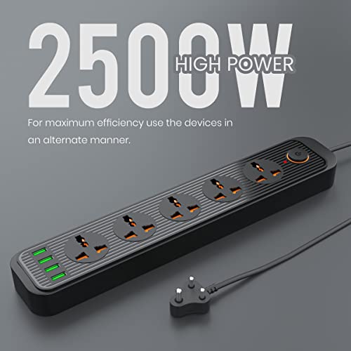 Portronics Power Plate 10 Extension Board with 4 Universal Sockets, 3 Meter Long Cord, 1500 Watts, 6 Amp Multi Plug for Office & Home Appliances (Black) Portronics Power Plate 10 Extension Board with 4 Universal Sockets, 3 Meter Long Cord, 1500 Watts, 6 Amp Multi Plug for Office & Home Appliances (Black)