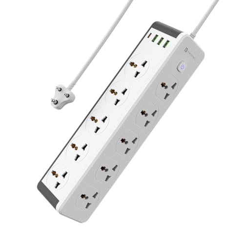 Portronics Power Plate 10 Extension Board with 4 Universal Sockets, 3 Meter Long Cord, 1500 Watts, 6 Amp Multi Plug for Office & Home Appliances (Black) Portronics Power Plate 10 Extension Board with 4 Universal Sockets, 3 Meter Long Cord, 1500 Watts, 6 Amp Multi Plug for Office & Home Appliances (Black)