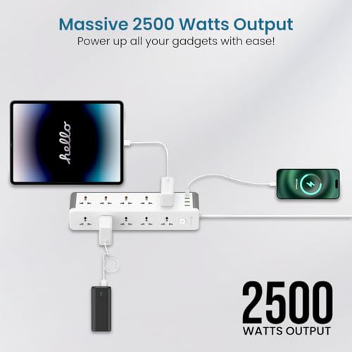 Portronics Power Plate 10 Extension Board with 4 Universal Sockets, 3 Meter Long Cord, 1500 Watts, 6 Amp Multi Plug for Office & Home Appliances (Black) Portronics Power Plate 10 Extension Board with 4 Universal Sockets, 3 Meter Long Cord, 1500 Watts, 6 Amp Multi Plug for Office & Home Appliances (Black)
