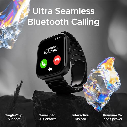 boAt Ultima Prism Smart Watch with 1.96" AMOLED Display, BT Calling Female Wellness (Steel Black) boAt Ultima Prism Smart Watch with 1.96" AMOLED Display, BT Calling Female Wellness (Steel Black)