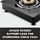 Butterfly Rapid 2 Burner Glass Top Gas Stove Auto Ignition Scratch Resistant Toughened Glass Black