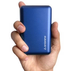 Ambrane 20000mAh Premium Metallic Nano Powebank, 22.5W Super Fast Charging, Compact Pocket Size, Dual Type C (Powerlit XL, Blue)