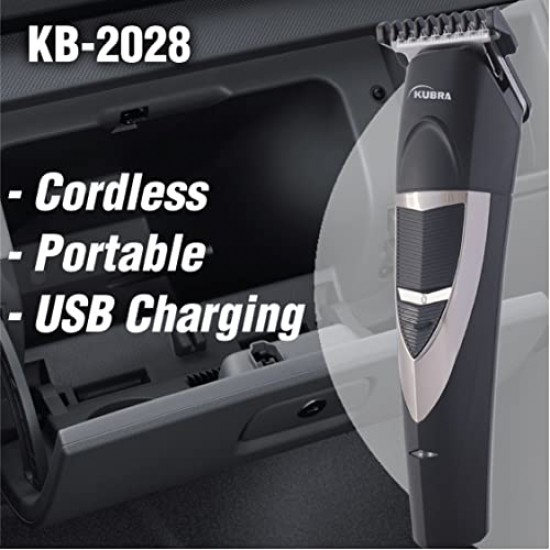 Kubra KB - 2048 professional trimmer for men with T-Blade (Black)