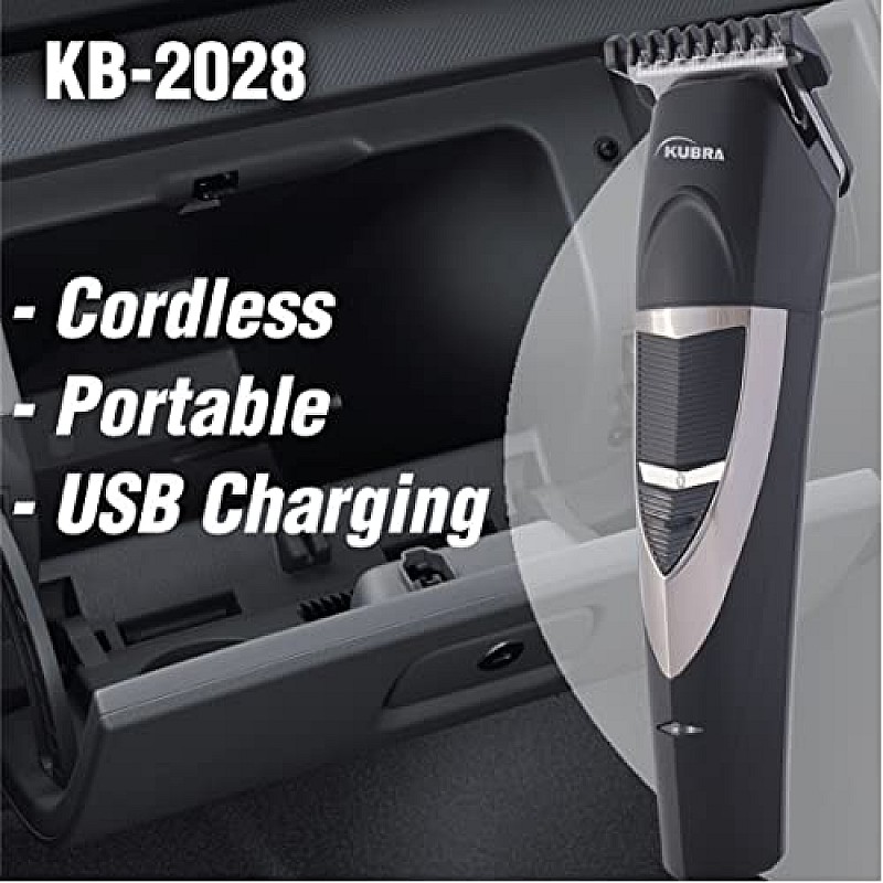 Kubra KB - 2048 professional trimmer for men with T-Blade (Black)