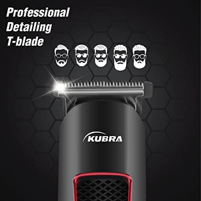 Kubra KB - 2048 professional trimmer for men with T-Blade (Black)