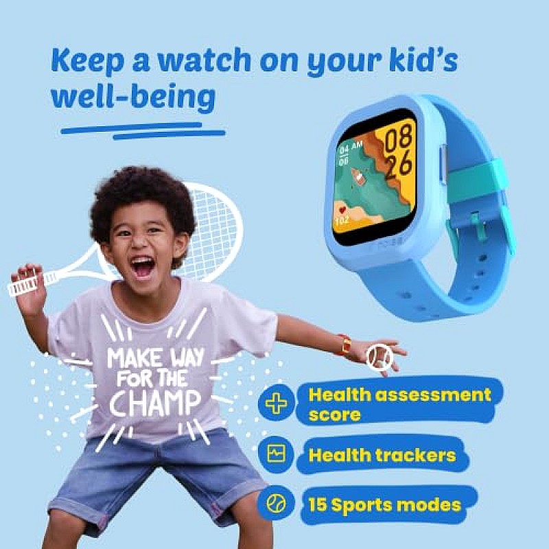 Noise Champ 2 Kids Smart Watch with Habit Building (Handwash, Brushing, etc), IP68 Waterproof, Activity Tracker