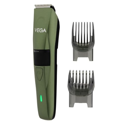 Vega P1 Battery Powered Beard Trimmer for Men with 160 Mins Runtime & 40 Length Settings, (VHTH-25) Green Vega P1 Battery Powered Beard Trimmer for Men with 160 Mins Runtime & 40 Length Settings, (VHTH-25) Green