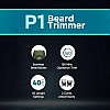 Vega P1 Battery Powered Beard Trimmer for Men with 160 Mins Runtime & 40 Length Settings, (VHTH-25) Green