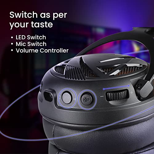 Cosmic Byte Equinox Neutrino Gaming Headset with Dolby Atmos, ENC Microphone, Tri-Input, 7.1 Surround Sound (Black) Cosmic Byte Equinox Neutrino Gaming Headset with Dolby Atmos, ENC Microphone, Tri-Input, 7.1 Surround Sound (Black)