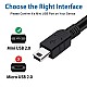 Lapster 5 Pin Mini USB Cable, USB B Cable, Camera Cable USB 2.0