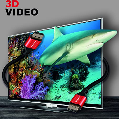 Honeywell Display Port To Display Port 2.0 Cable, 8K 60Hz UHD Resolution, 2 Mtr  Male to Male, Compatible with TV, Laptop, Projector, Monitor