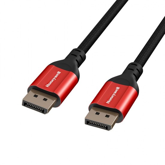 Honeywell Display Port To Display Port 2.0 Cable, 8K 60Hz UHD Resolution, 2 Mtr  Male to Male, Compatible with TV, Laptop, Projector, Monitor