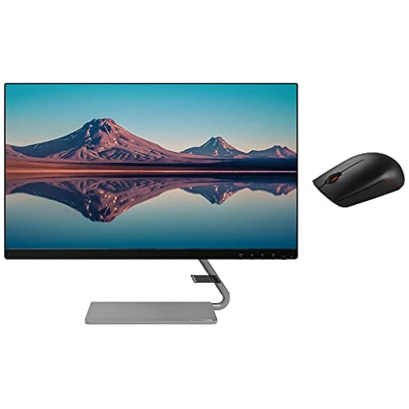 Lenovo Q-Series 24 Inch (60.5Cm) 1920x1080 Pixels FHD IPS Monitor Black