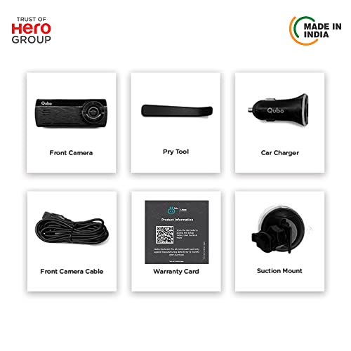 Qubo Car Dash Camera Pro (with GPS) Full HD 1080p Wide Angle View G-Sensor WiFi Emergency Recording Upto 256GB SD Card Supported Qubo Car Dash Camera Pro (with GPS) Full HD 1080p Wide Angle View G-Sensor WiFi Emergency Recording Upto 256GB SD Card Supported