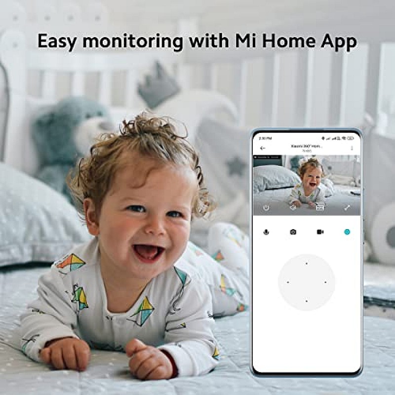 MI Xiaomi Wireless Home Security Camera 2i 2022 Edition | Full HD Picture | 360 View| AI Powered Motion Detection| Talk Back Feature (2 Way Calling)