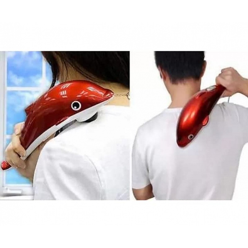 AIRTREE Dolphin Fish Handheld Massager Machine with Vibration, Magnetic, Far Infrared Therapy to Aid in Pain and Stress Relief For Men and Women