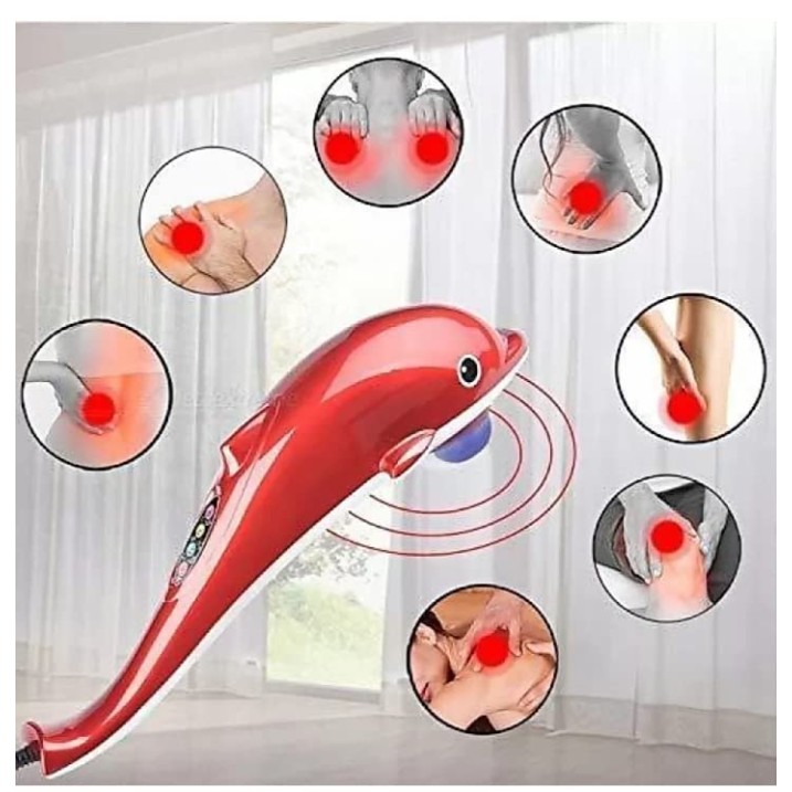 AIRTREE Dolphin Fish Handheld Massager Machine with Vibration, Magnetic, Far Infrared Therapy to Aid in Pain and Stress Relief For Men and Women AIRTREE Dolphin Fish Handheld Massager Machine with Vibration, Magnetic, Far Infrared Therapy to Aid in Pain and Stress Relief For Men and Women