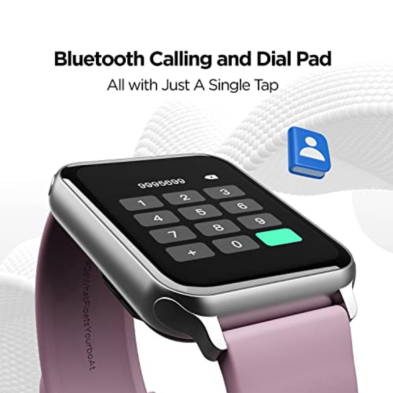 boAt Wave Call Smart Watch  Smart Talk with Advanced Dedicated Bluetooth Mauve