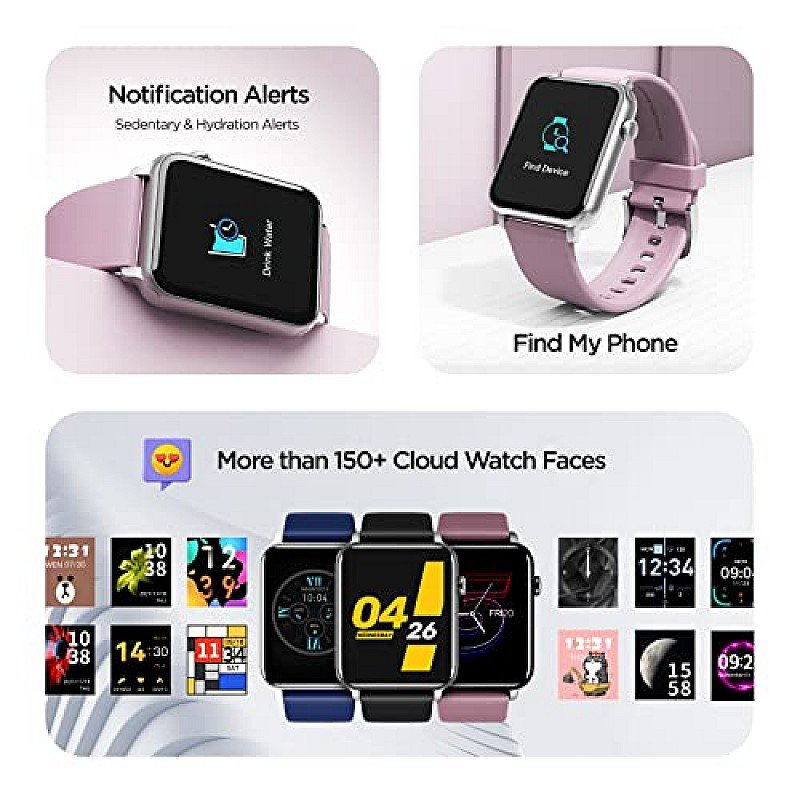 boAt Wave Call Smart Watch  Smart Talk with Advanced Dedicated Bluetooth Mauve