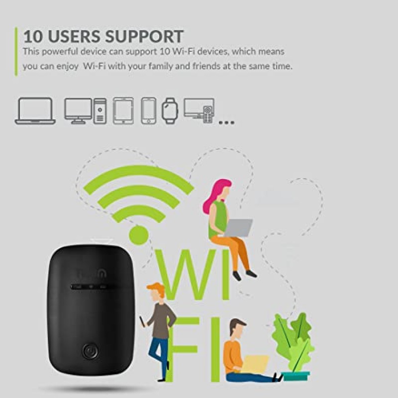 Tizum 4G Fast LTE Wireless Single Band Dongle with All SIM Network Support, Plug And Play Black