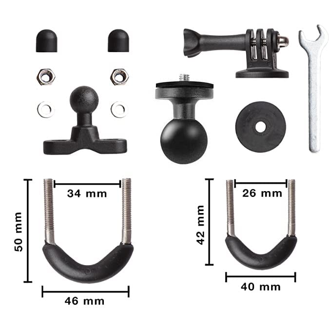 ADOFYS Motowolf 2022 Version Action Camera (Handlebar Mount only) Aluminium Alloy Universal Mount with Two 360° ADOFYS Motowolf 2022 Version Action Camera (Handlebar Mount only) Aluminium Alloy Universal Mount with Two 360°