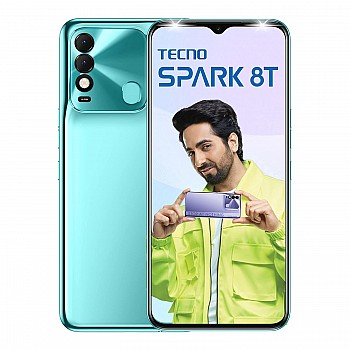 TECNO Spark 8T (Turquoise Cyan, 4GB RAM,64GB Storage) Refurbished