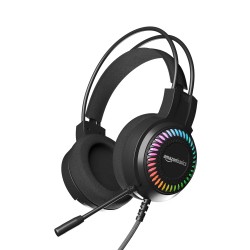 Amazon Basics Wired Over Ear Gaming Headphone with Mic (Black)