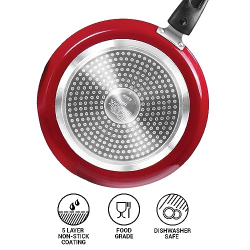 Milton Pro Cook Kitchen Jewel Set of 3 Fry pan 24 cm Kadhai 24 cm Glass lid & Tawa Maroon Milton Pro Cook Kitchen Jewel Set of 3 Fry pan 24 cm Kadhai 24 cm Glass lid & Tawa Maroon