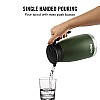 Cello Duro Pot Hot and Cold Flask Vacuum Insulated Teapot  Durable DTP Coating Vacuum Insulated Bottle 1100ml, Green