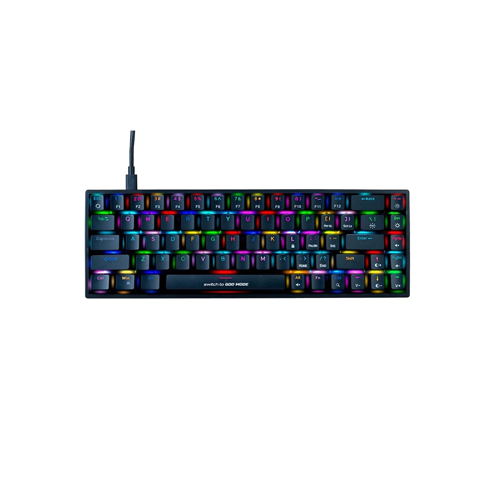 Cosmic Byte CB-GK-31 Artemis 68Key Per Key RGB Wired Mechanical Keyboard with Outemu Red Switches and Software (Black)