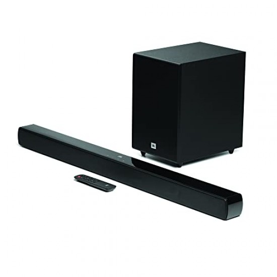 JBL Cinema SB271, Dolby Digital Soundbar with Wireless Subwoofer for Extra Deep Bass, 2.1 Channel Home Theatre with Remote
