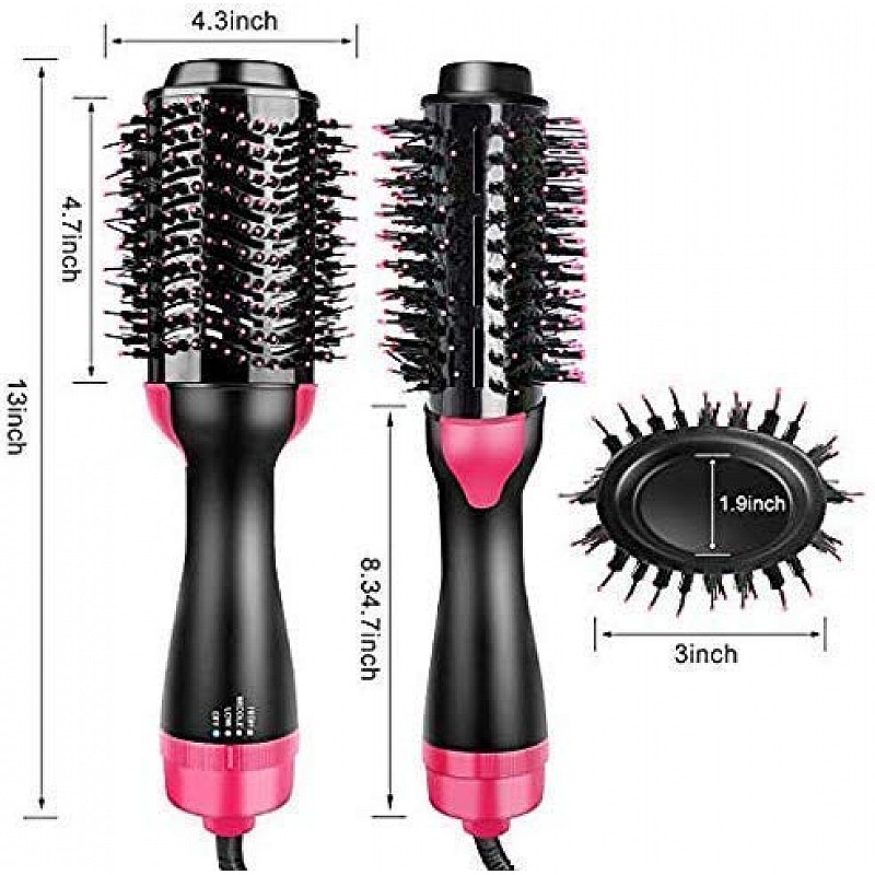 Airtree Hot Air Brush 3 in 1 One Step Hair Dryer and Styler Volumizer for Straightening, Curling 