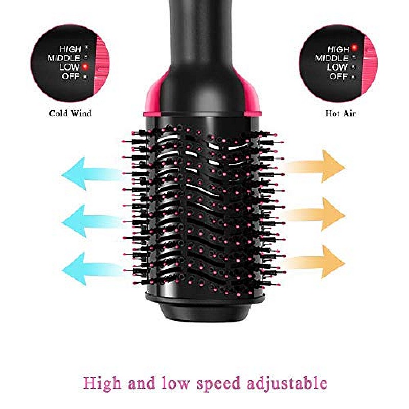 Airtree Hot Air Brush 3 in 1 One Step Hair Dryer and Styler Volumizer for Straightening, Curling 