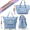 Airtree Folding Travel Bag for Women, Lightweight Waterproof Carry Weekender Overnight Luggage Bag for Travel (Blue)