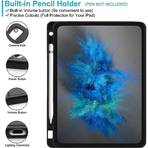 typecase Detachable Keyboard for 10.2 Inch iPad 9th 8th 7th Gen, iPad Air 3 10.5 Inch, iPad Pro-10.5" Multi Angle, Flip Stand Cover with Pencil Holder typecase Detachable Keyboard for 10.2 Inch iPad 9th 8th 7th Gen, iPad Air 3 10.5 Inch, iPad Pro-10.5" Multi Angle, Flip Stand Cover with Pencil Holder