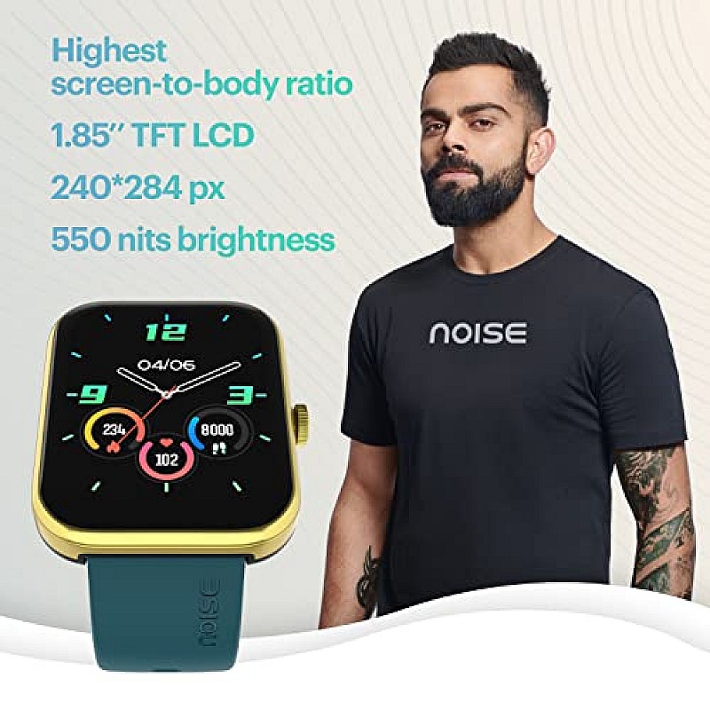 Noise ColrFit Pulse 2 Max 1.85 Display, Bluetooth Calling Smart Watch 10 Days Battery Jet Black