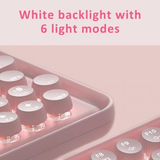 RAPOO Ralemo Pre 5 Mechanical Keyboard with Multi-Mode Technology (Bluetooth) (Pink)