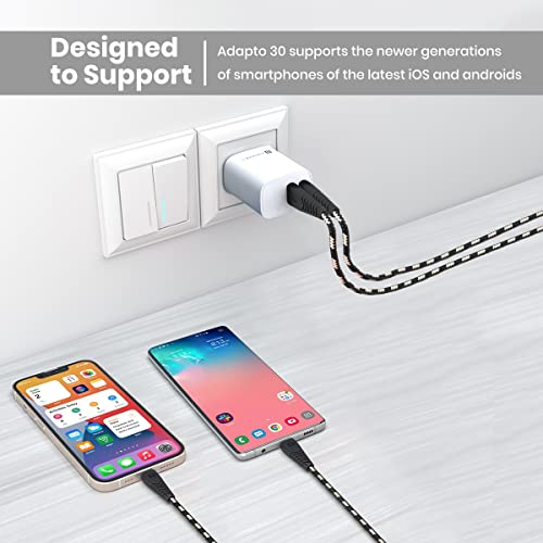 Portronics Adapto 30 30W Fast Wall Charger, Type C Power Delivery & Mach USB Charger Fast Charging (White) Portronics Adapto 30 30W Fast Wall Charger, Type C Power Delivery & Mach USB Charger Fast Charging (White)
