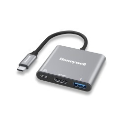 Honeywell High-Speed 3-in-1 Type C to HDMI Adapter, PD Charging Upto100W, USB3.0 Delivers Quick Transfer Speed of 5GBPS, UHD 4K@30Hz