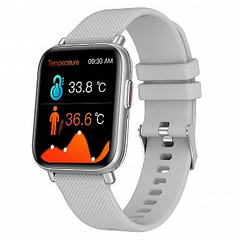 CrossBeats Ignite Pro Smart Watch for Men and women (Ice Silver)